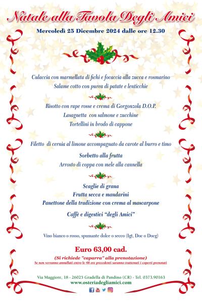 Menu Natale 2024